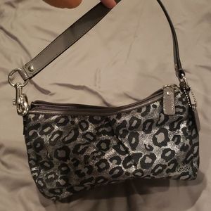Coach Silver Ocelot Leopard handbag